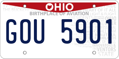 OH license plate GOU5901