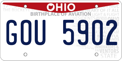 OH license plate GOU5902