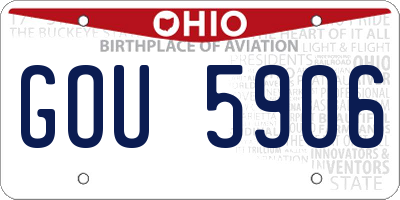 OH license plate GOU5906