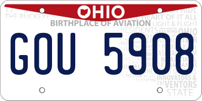 OH license plate GOU5908