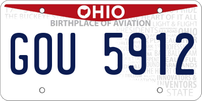 OH license plate GOU5912