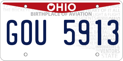 OH license plate GOU5913