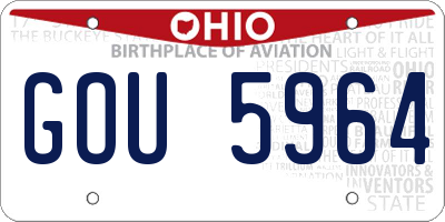 OH license plate GOU5964
