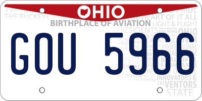 OH license plate GOU5966
