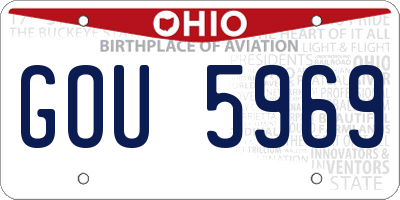 OH license plate GOU5969