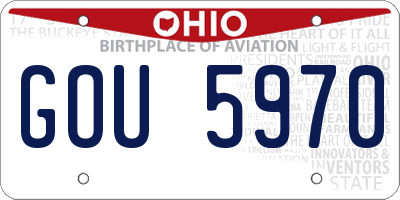 OH license plate GOU5970