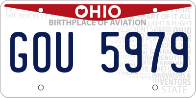 OH license plate GOU5979