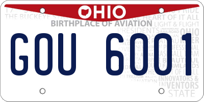 OH license plate GOU6001