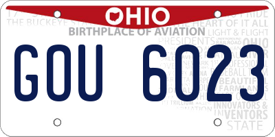 OH license plate GOU6023