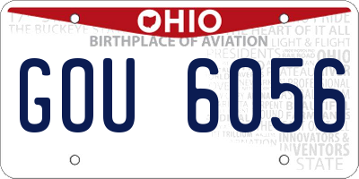 OH license plate GOU6056