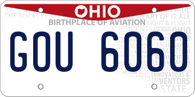 OH license plate GOU6060