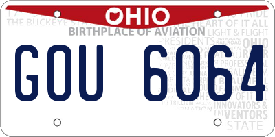 OH license plate GOU6064