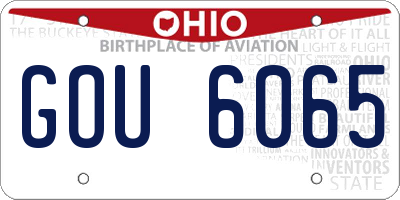 OH license plate GOU6065