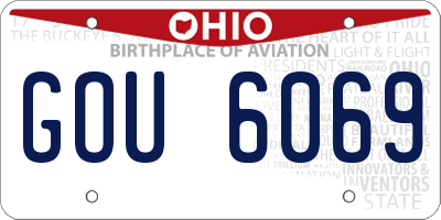 OH license plate GOU6069