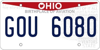 OH license plate GOU6080
