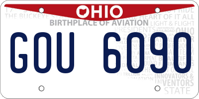 OH license plate GOU6090