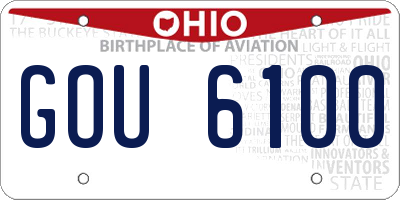 OH license plate GOU6100