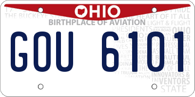 OH license plate GOU6101