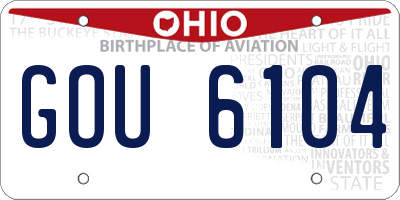 OH license plate GOU6104