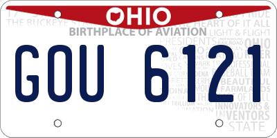 OH license plate GOU6121