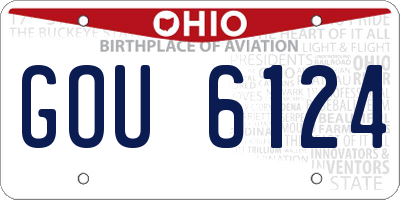 OH license plate GOU6124
