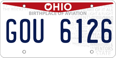 OH license plate GOU6126