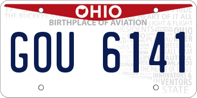 OH license plate GOU6141