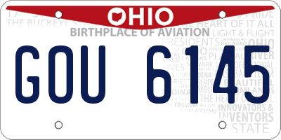 OH license plate GOU6145