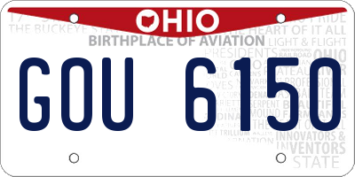 OH license plate GOU6150