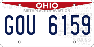OH license plate GOU6159