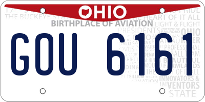 OH license plate GOU6161