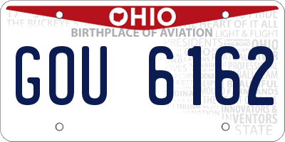 OH license plate GOU6162