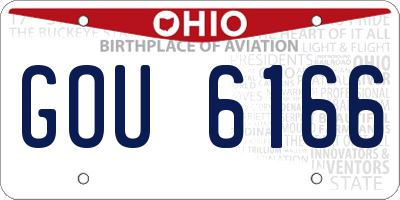 OH license plate GOU6166