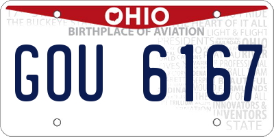 OH license plate GOU6167