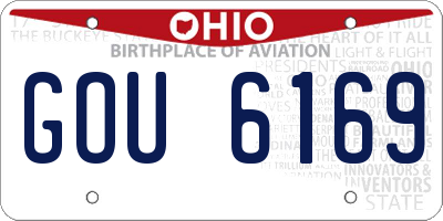 OH license plate GOU6169