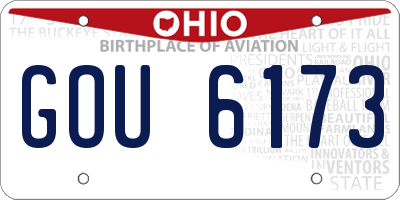 OH license plate GOU6173