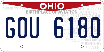 OH license plate GOU6180