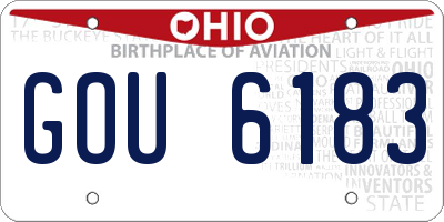 OH license plate GOU6183