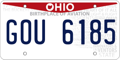 OH license plate GOU6185