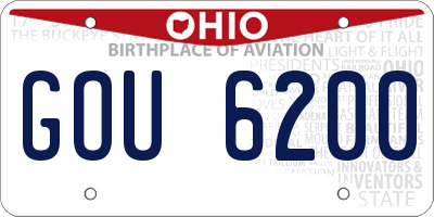 OH license plate GOU6200