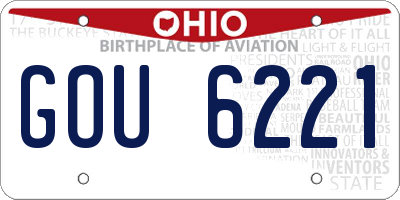 OH license plate GOU6221