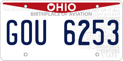 OH license plate GOU6253