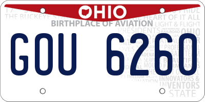 OH license plate GOU6260