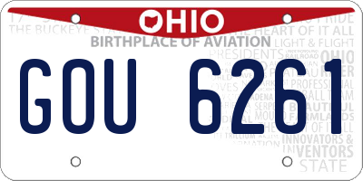 OH license plate GOU6261