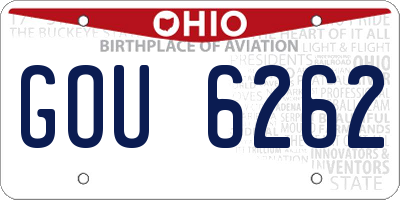 OH license plate GOU6262