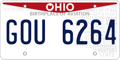 OH license plate GOU6264