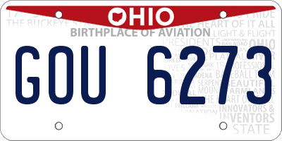 OH license plate GOU6273