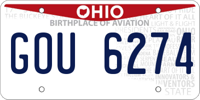OH license plate GOU6274