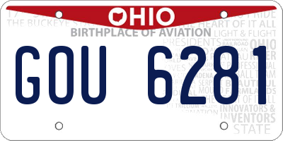 OH license plate GOU6281