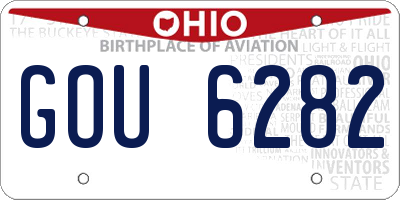 OH license plate GOU6282